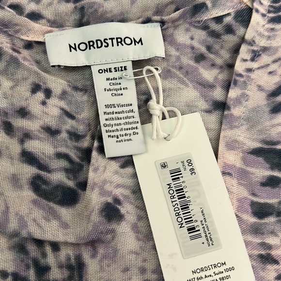 Nordstrom Printed Ruana/ Kimono in Purple Hint Waverly - Picture 7 of 7